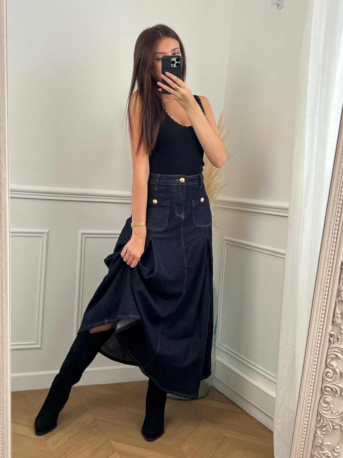 Jupe longue en jean : Belia