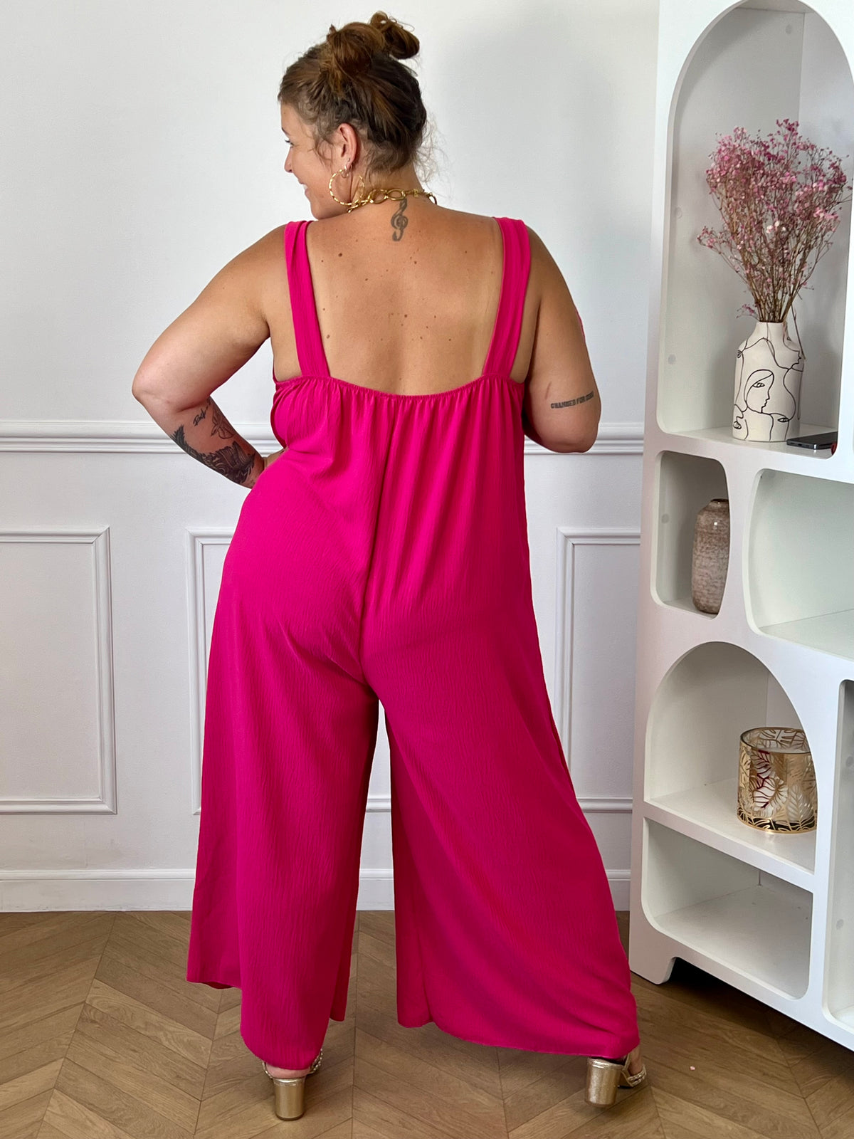 Combinaison fuchsia grande taille : Madeline