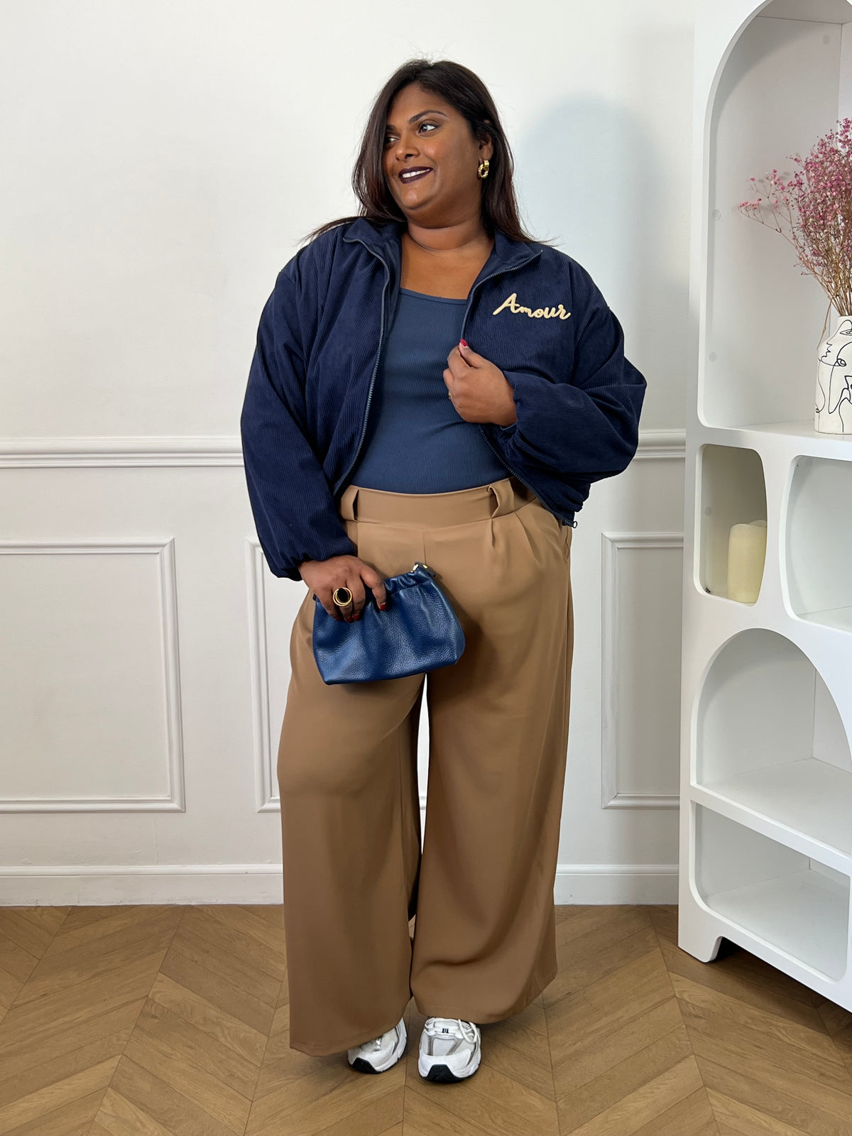 Veste bleue grande taille : Arlo