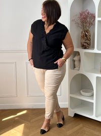 Schwarze große Bluse: Hana