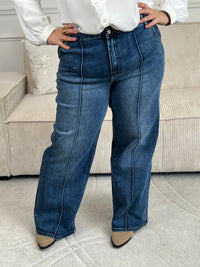 Jean bleu wide leg : Aelios