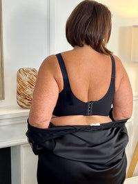 Soutien-Gorge noir festonné grande taille : Nolia