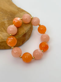 Orangefarbenes Armband: Luna