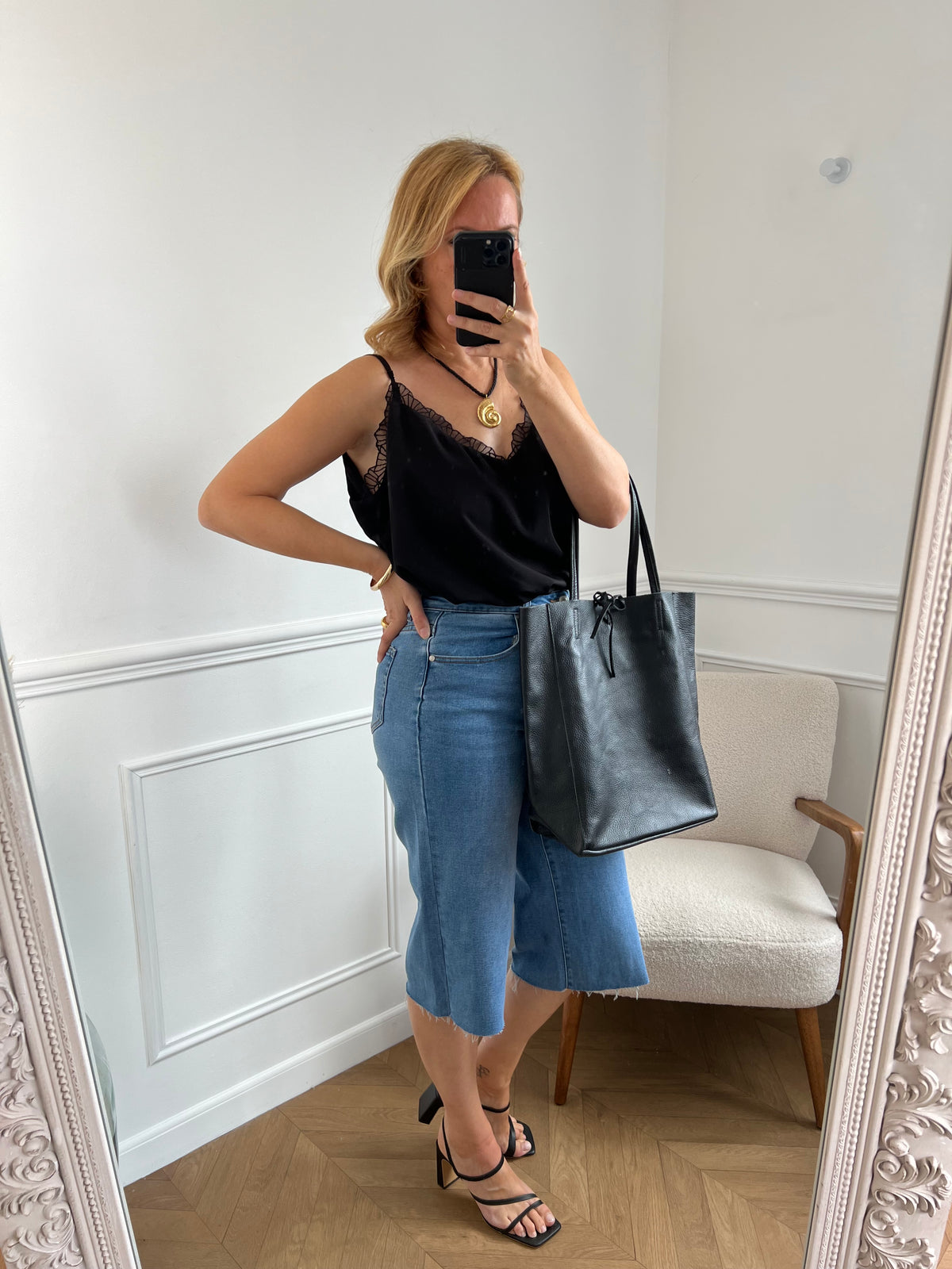 Bermuda long en jean : Maely