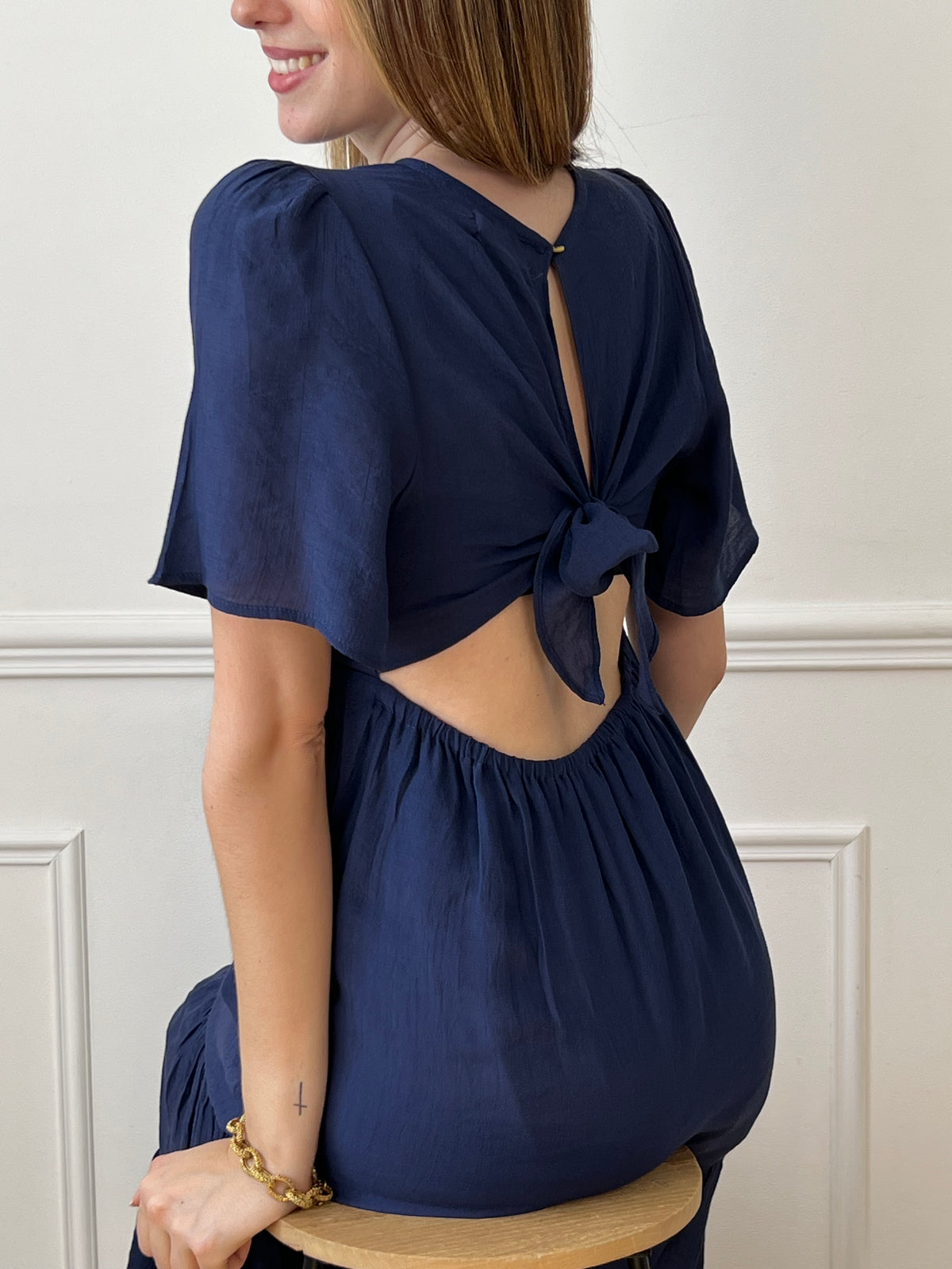 Navy blue long dress: Aylan