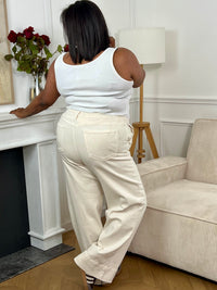 Jean beige grande taille : Neira