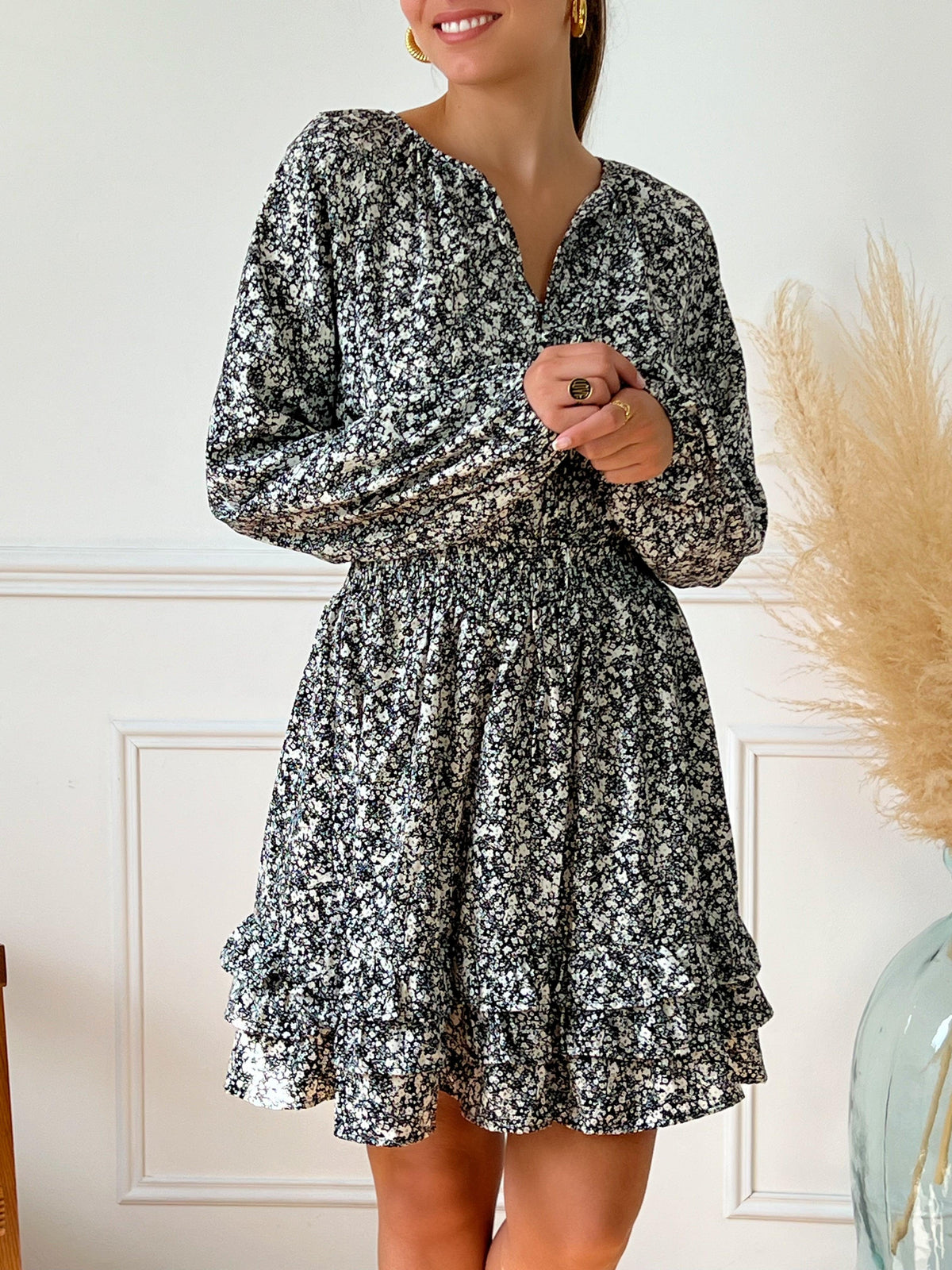 Robe courte à motif : Adriana - Loïcia