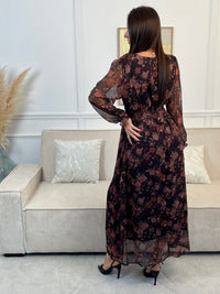 Patterned long dress: Blandine