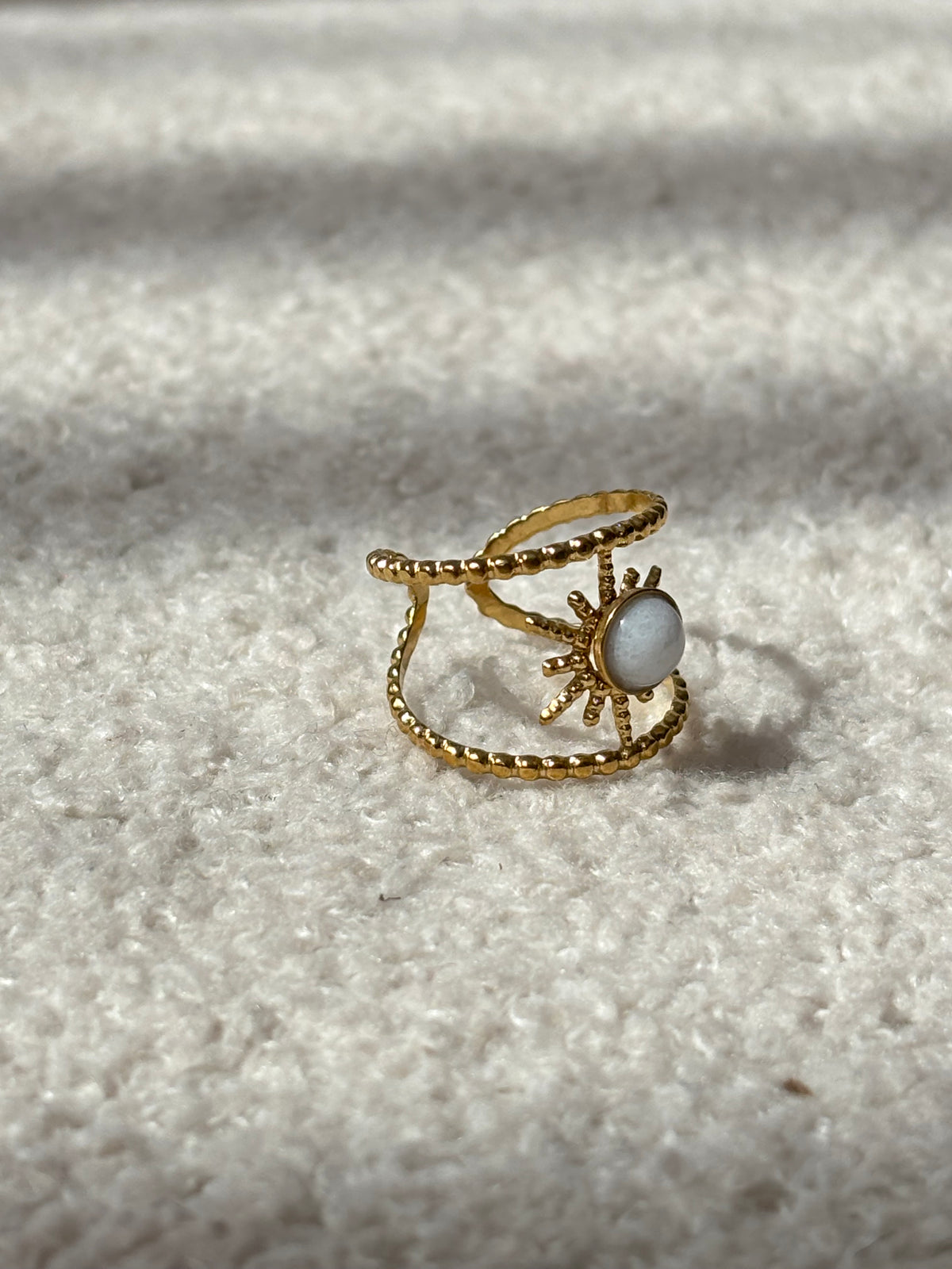 Bague écrue et dorée : Geva