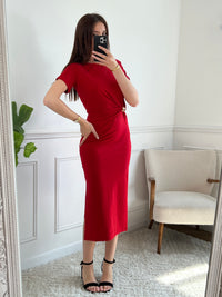 Red long dress: Carla