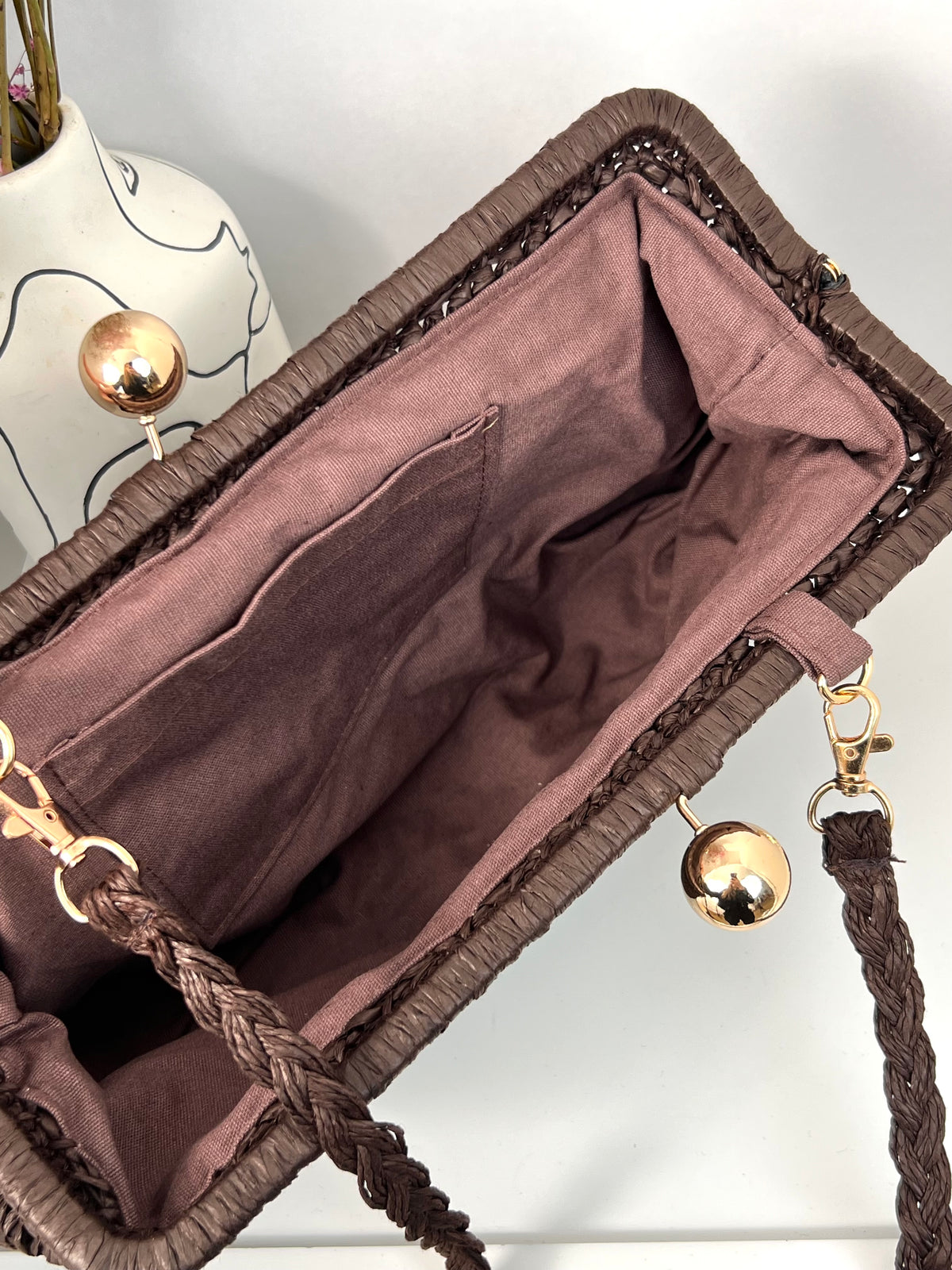 Sac pochette marron : Rive Gauche