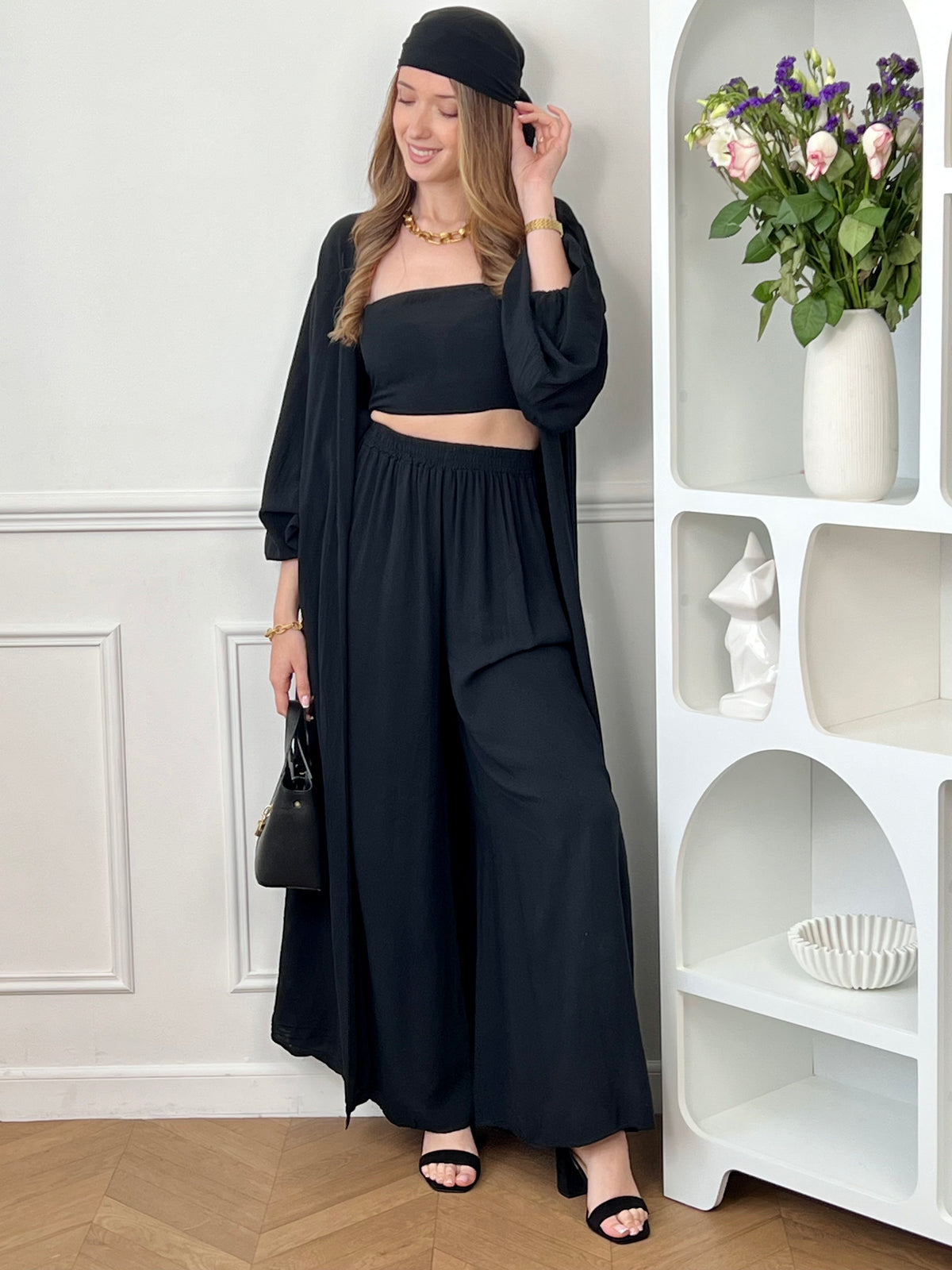 Vierteiliges Set, schwarz: Solal