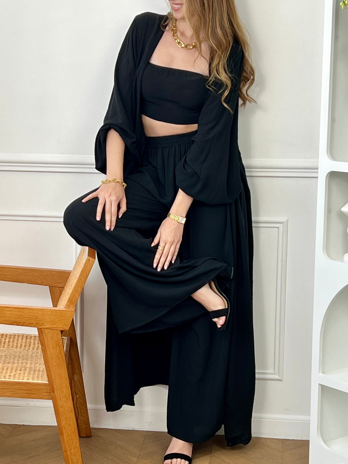Vierteiliges Set, schwarz: Solal