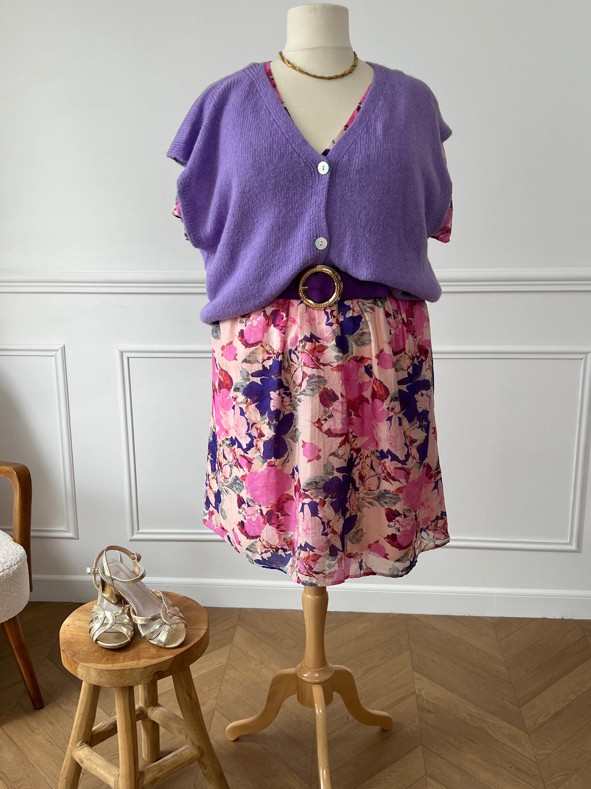 Robe courte à motifs grande taille : Pamela