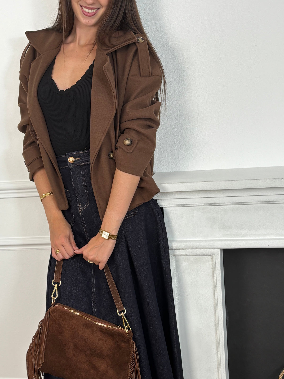 Jupe longue en jean : Belia