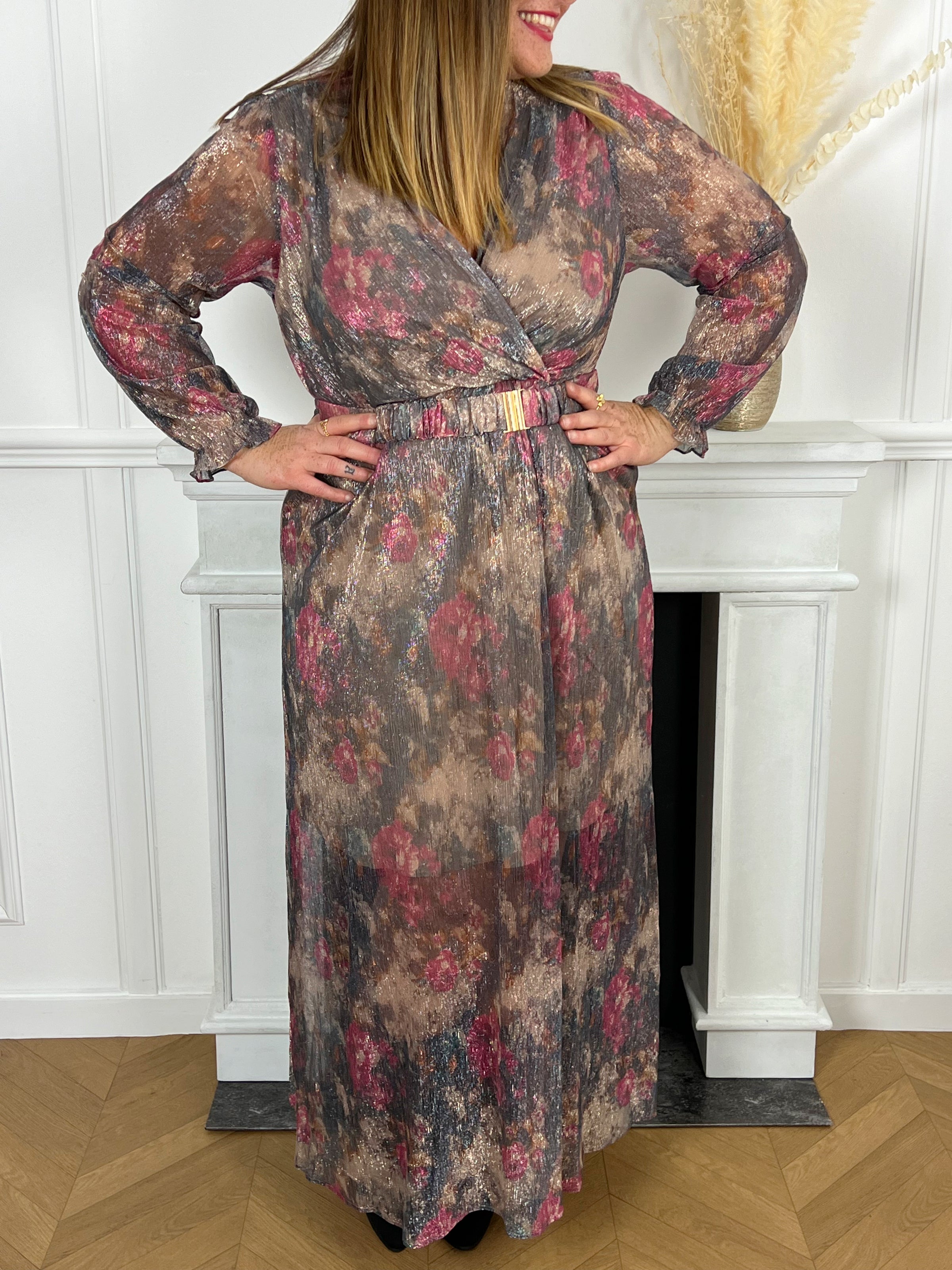 Robe longue à motif Curve : Karole - Loïcia