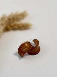 Boucles d'oreilles marrons