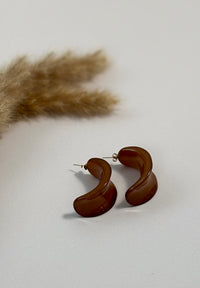 Boucles d'oreilles marrons