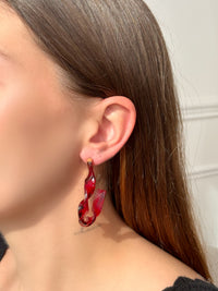 Boucles d'oreilles rouges