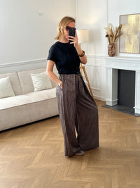 Pantalon Tall noir et camel à carreaux : Edme