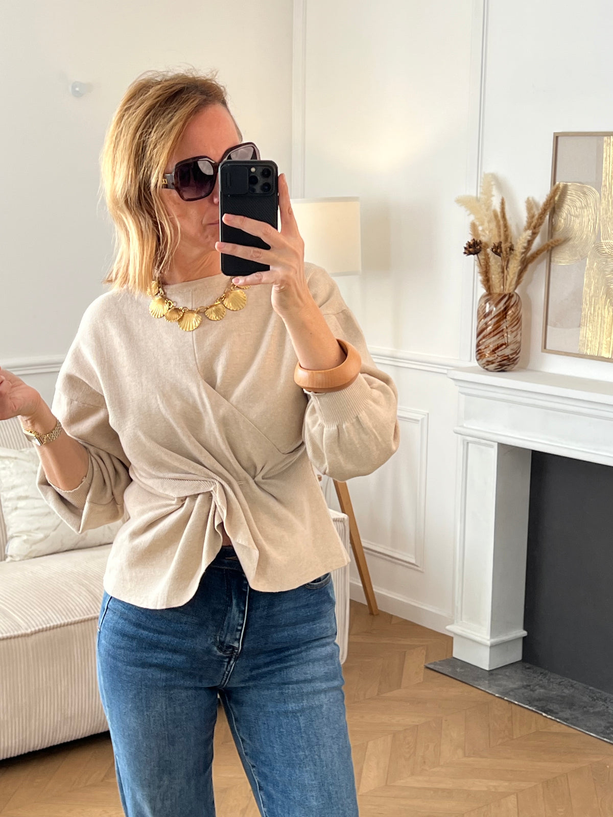 Pull beige : Mariel