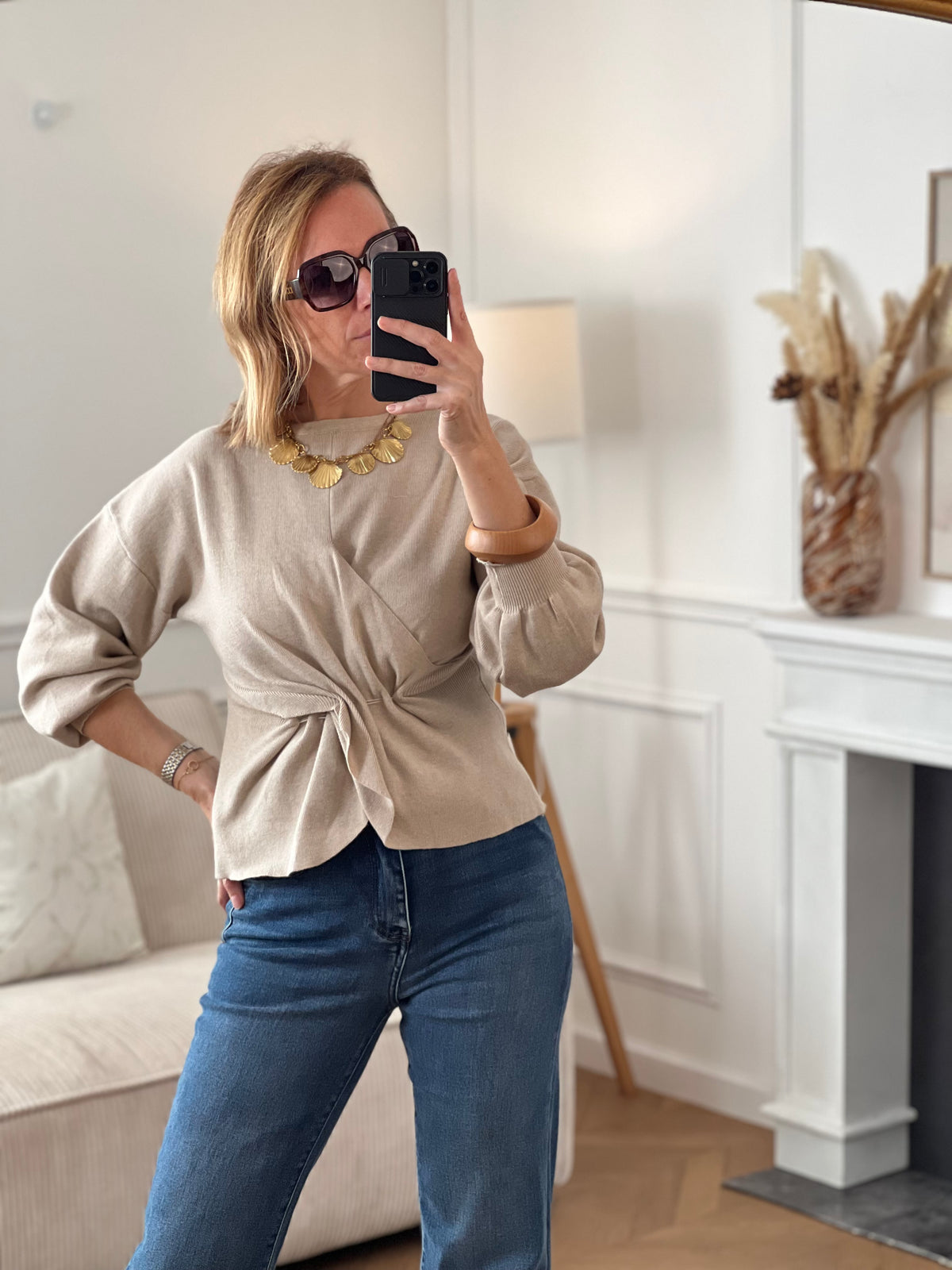 Pull beige : Mariel
