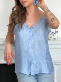Top bleu : Amy - Loïcia