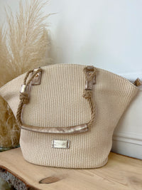 Sac plage beige : Lize - Loïcia