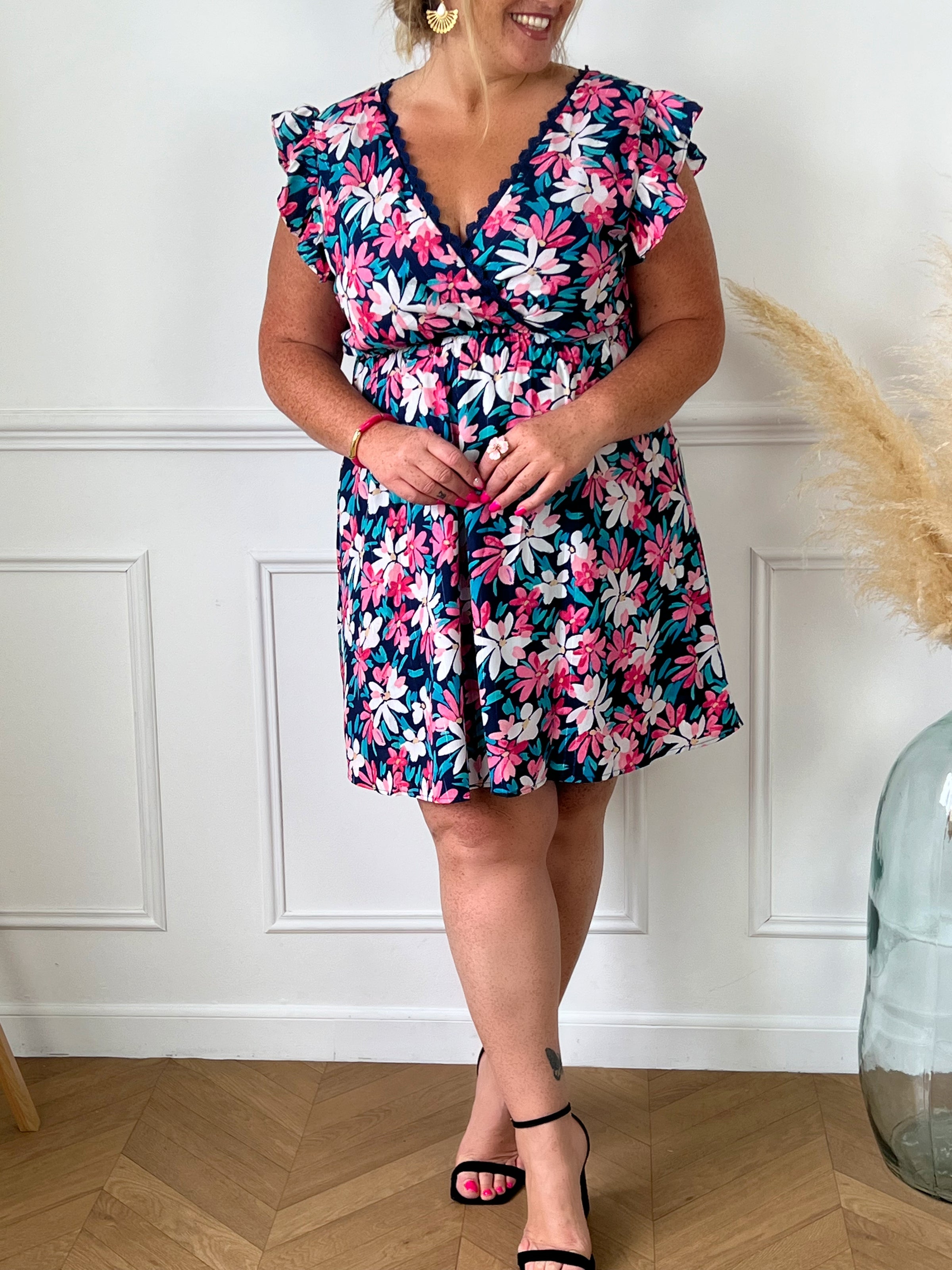Robe courte à motif Curve : Manel - Loïcia