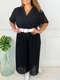 Combinaison fluide noire grande taille : Ophelie