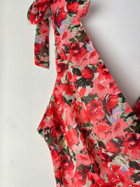 Robe rouge à motif floral : Melane - Loïcia