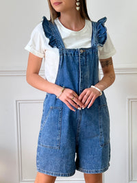 Combishort en jean : Mentisa - Loïcia