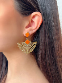 Boucles d'oreilles Celenia oranges - Loïcia