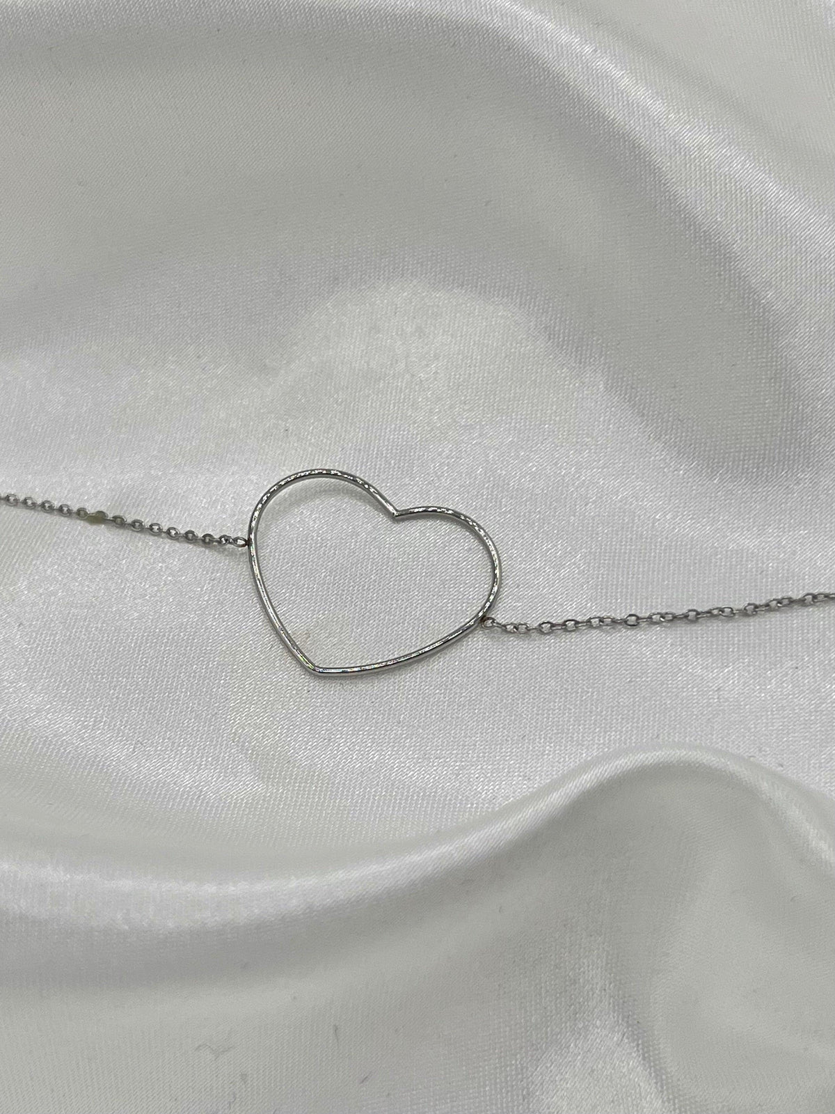 Bracelet petit coeur argenté - Loïcia