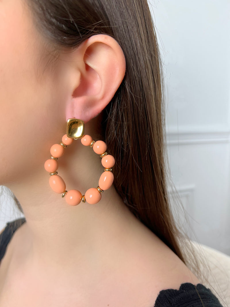 Boucles d'oreilles Kasy rose - Loïcia