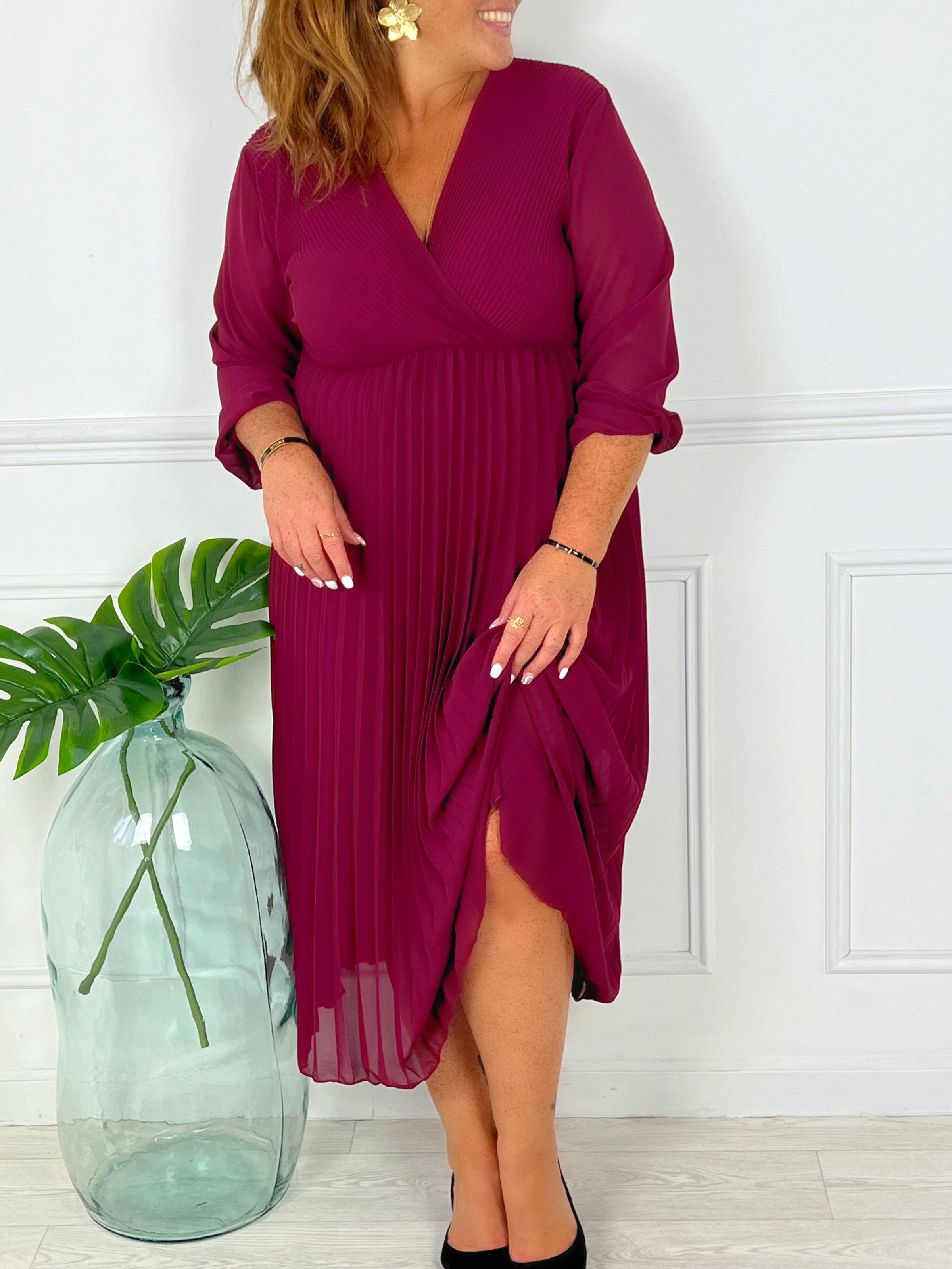 Robe violine grande taille : Ophelie