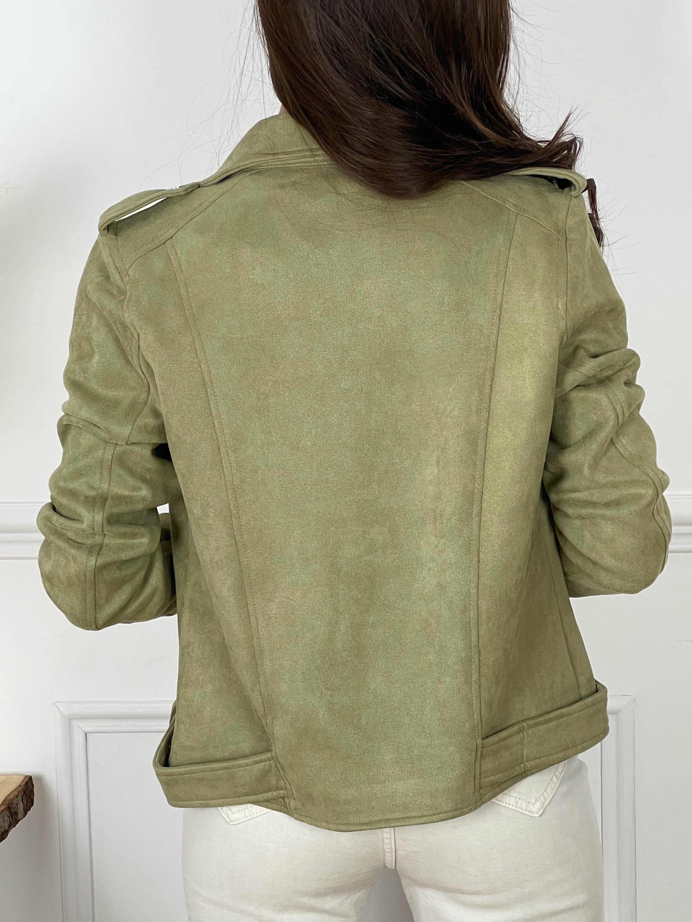 Veste perfecto kaki : Laure - Loïcia