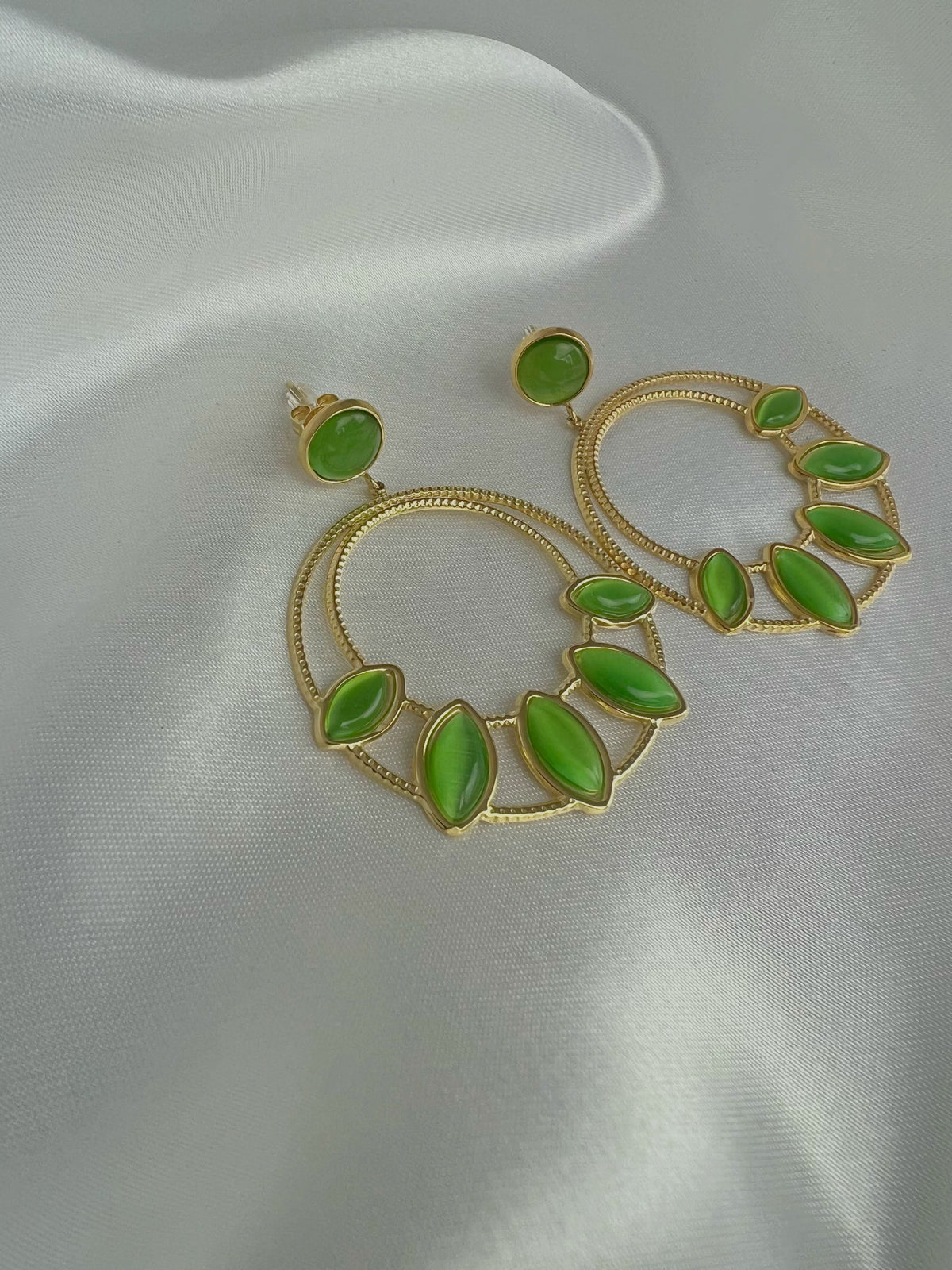 Boucles d'oreilles Mirama vertes - Loïcia