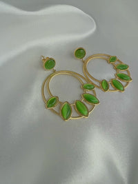 Boucles d'oreilles Mirama vertes - Loïcia