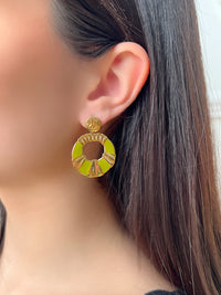 Boucles d'oreilles Loris vertes - Loïcia