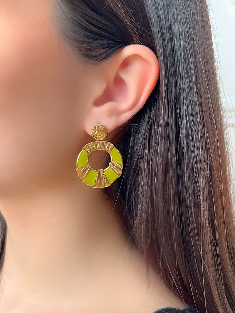 Boucles d'oreilles Loris vertes - Loïcia