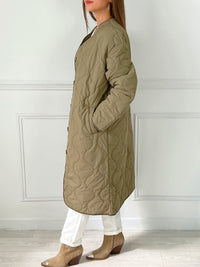 MANTEAU LONG KAKI FEMME Manteau long Manches longues 2 poches Couleurs : kaki Composition : 100% Polyester
