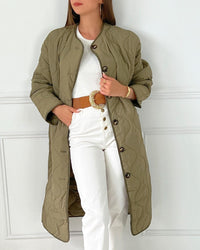 MANTEAU LONG KAKI FEMME Manteau long Manches longues 2 poches Couleurs : kaki Composition : 100% Polyester