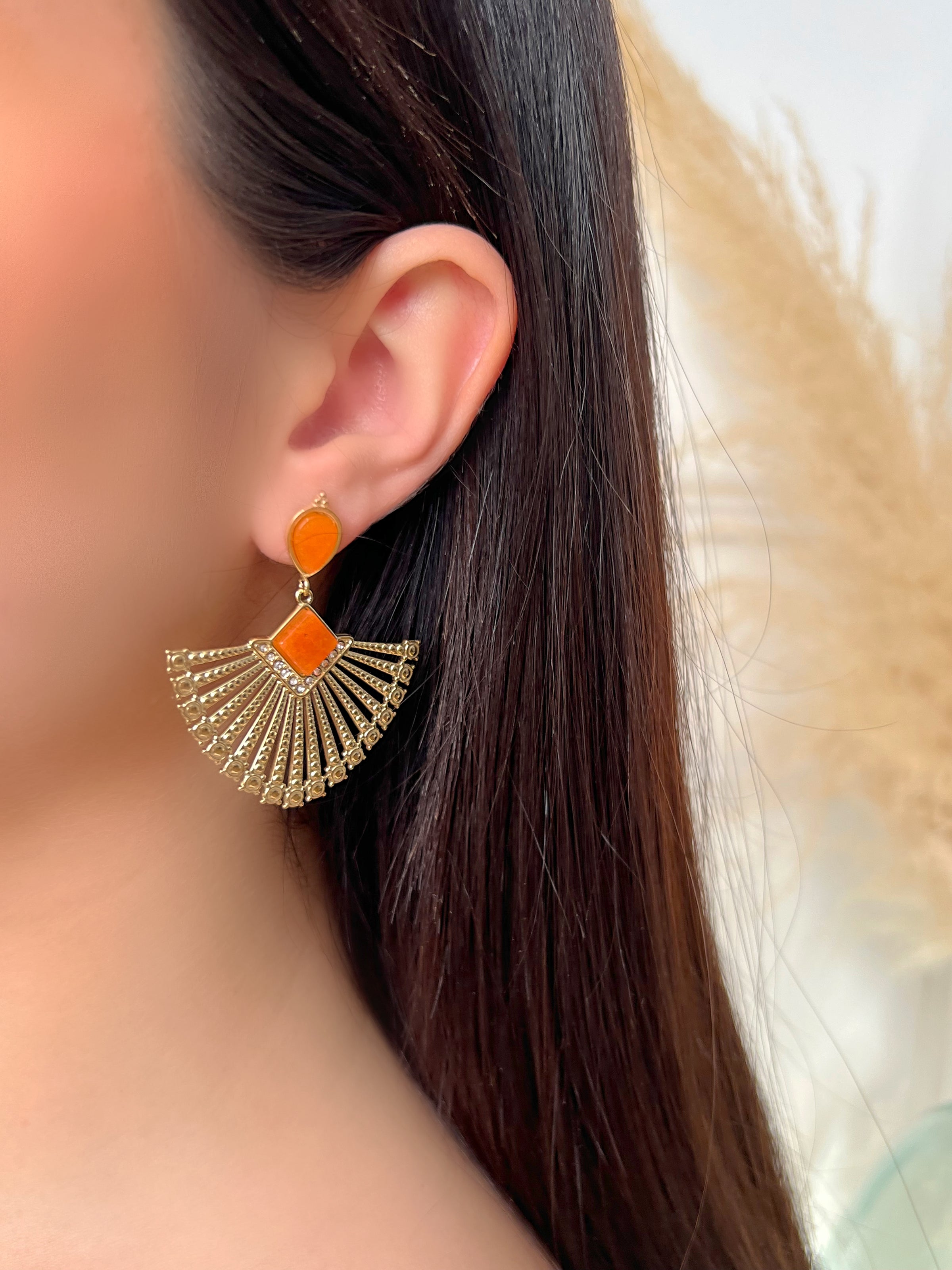 Boucles d'oreilles Celenia oranges - Loïcia