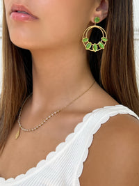Boucles d'oreilles Mirama vertes - Loïcia