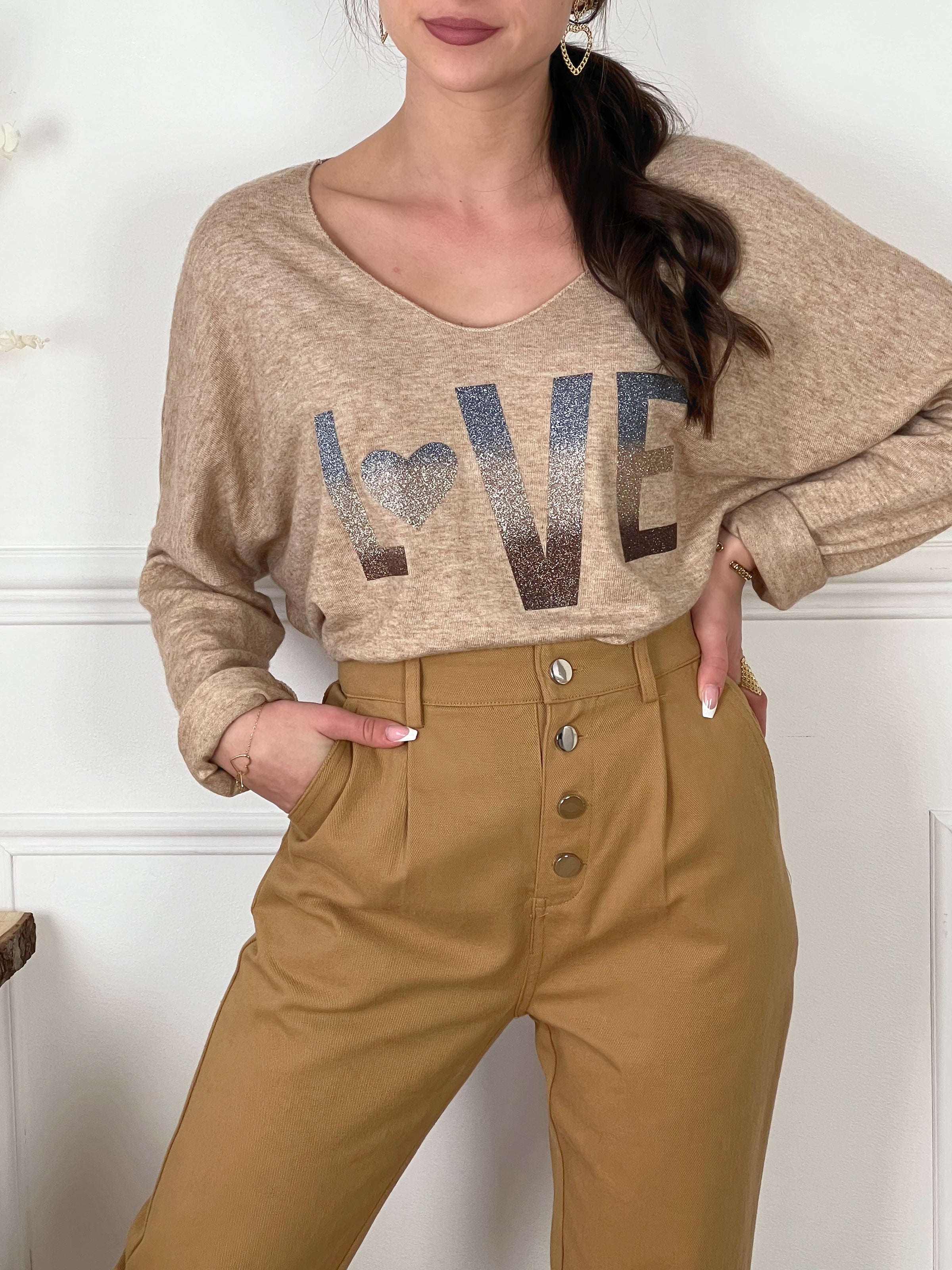 Pantalon camel : Tea - Loïcia